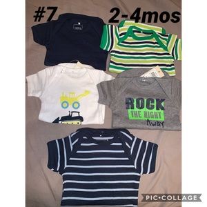 New 5 pack Baby boy Onesies
